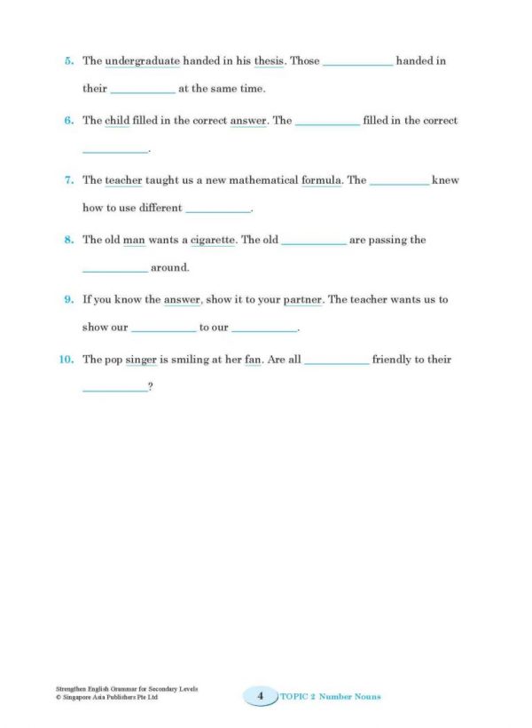 Strengthen English Grammar For Secondary Levels Sample 3